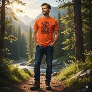 Birding is Better with Friends Bird Watchers Digest Orange Shirt Mens Large EUC